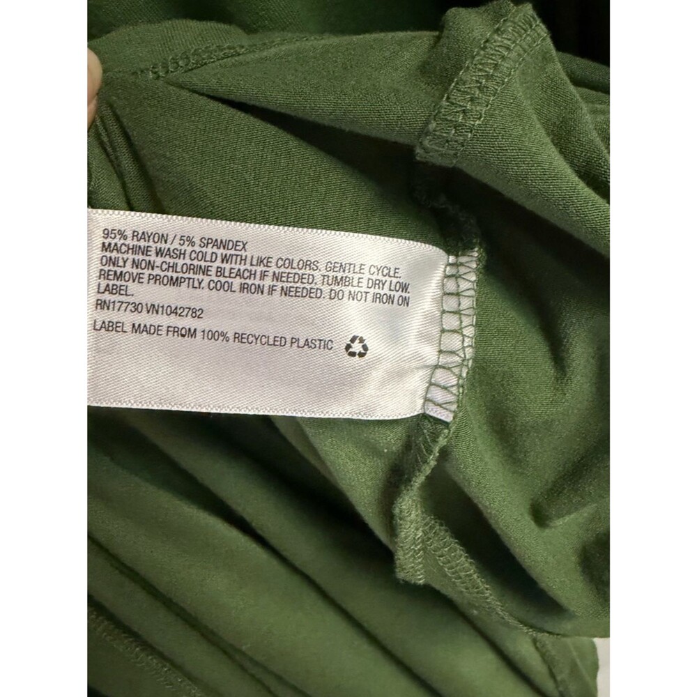 Ava & Viv Green Long Comfy T-Shirt Dress Size 1X - Picture 4 of 4